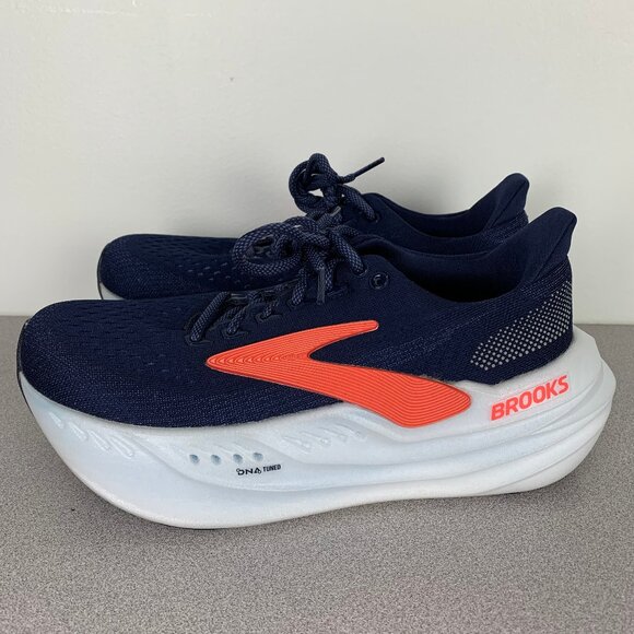 Brooks Glycerin Max Women's 8.5 B Peacoat/Blue Ribbon/Hot Coral Running Shoes - Picture 3 of 16